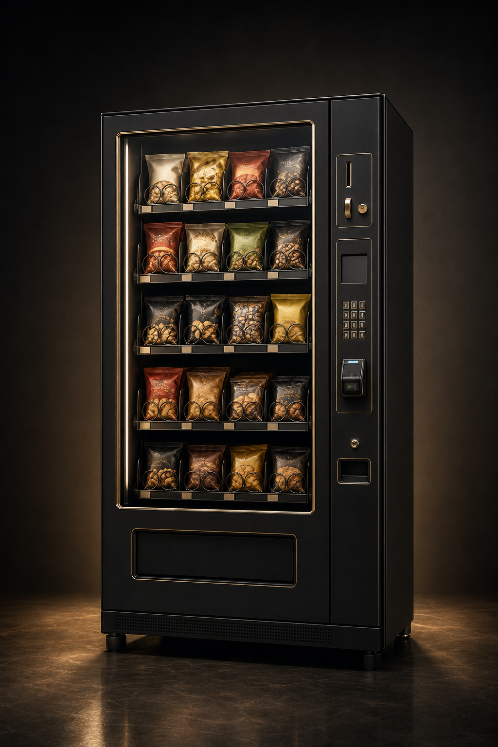 Moderner Snackautomat mit Münzeinwurf